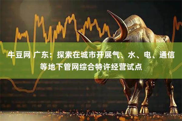 牛豆网 广东：探索在城市开展气、水、电、通信等地下管网综合特许经营试点